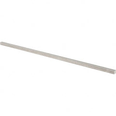 Value Collection - 12" Long x 1/4" High x 1/4" Wide, Plain Key Stock - Stainless Steel - Exact Tooling