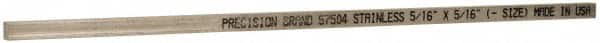Value Collection - 12" Long x 5/16" High x 5/16" Wide, Plain Key Stock - Stainless Steel - Exact Tooling
