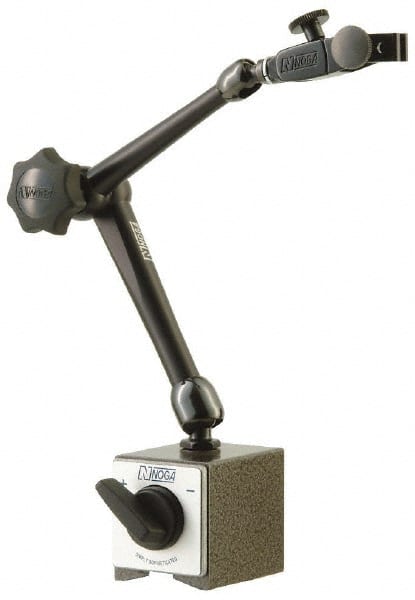 Noga - 0.001" Graduation, 0-100 Dial Reading, Indicator & Base Kit - 2-9/32" Dial Diam - Exact Tooling