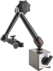Noga - 175 Lb Magnetic Force, Fine Adjustment Indicator Positioner & Holder with Base - Articulated Arm, Rectangular Base, 55mm Base Height, 60mm Base Length, 50mm Base Width - Exact Tooling