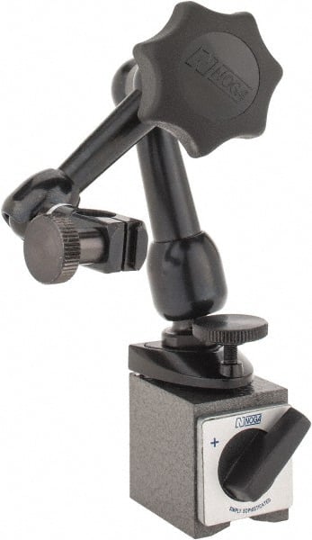 Noga - 40mm Long x 30mm Wide x 35mm High Magnetic Indicator Base with On/Off Switch - 70 Lb Magnetic Pull, Articulated Arm - Exact Tooling