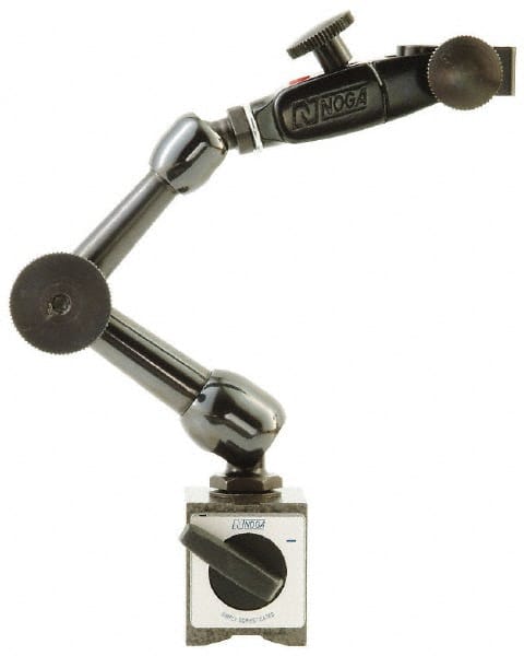 Noga - 0.001" Graduation, 0-100 Dial Reading, Indicator & Base Kit - 2-9/32" Dial Diam - Exact Tooling