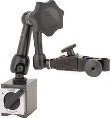 Noga - 70 Lb Magnetic Force, Fine Adjustment Indicator Positioner & Holder with Base - Articulated Arm, Rectangular Base, 35mm Base Height, 40mm Base Length, 30mm Base Width - Exact Tooling