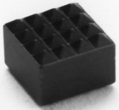 Fairlane - 1/2" Square, 10-32 Thread, 3/8" High, Fine Tooth Grade, Diamond Serration, Solid Carbide, Square Positioning Gripper - 0.03 x 45A° Chamfer - Exact Tooling