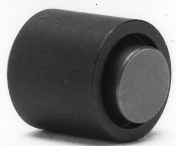 Fairlane - 10-32, 5/8" Thread Length, 5/16" Ball Diam, Flat Ball Pad Surface, Alloy Steel, Black Oxide, Base, Swivel Action Gripper Assemblies - 1/2" Diam, 5/8" Deep Thread, 5/16" Contact Diam, 1-1/16" Overall Height, Delrin Ball - Exact Tooling