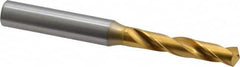 OSG - 0.277" 130° Spiral Flute Cobalt Screw Machine Drill Bit - TiN Finish, Right Hand Cut, 1-1/2" Flute Length, 3-5/16" OAL, Standard Point, Straight Shank - Exact Tooling