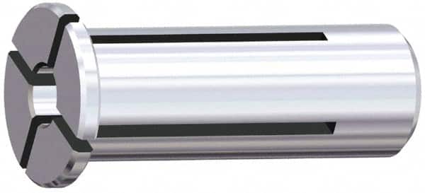 Kennametal - 5mm ID x 3/4" OD, 0.984" Head Diam, Slotted Hydraulic Chuck Sleeve - Steel, 1.969" Length Under Head, Through Coolant - Exact Tooling