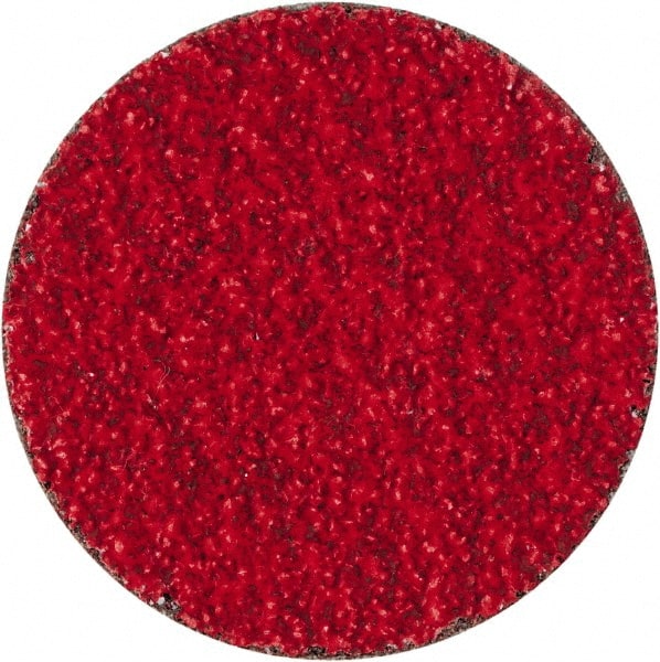 Merit Abrasives - 2" Disc Diam, 40 Grit, Ceramic Quick Change Disc - Type S Attaching System, Coated, Coarse Grade, 30,000 RPM - Exact Tooling