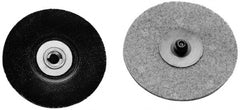 Merit Abrasives - 1" Diam Quick-Change Type S Disc Backing Pad - 1/4" Shank Diam, Medium Density, 40,000 RPM, PowerLock Holder Compatible - Exact Tooling