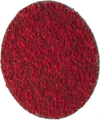 Merit Abrasives - 2" Disc Diam, 36 Grit, Ceramic Quick Change Disc - Type R Attaching System, Coated, Very Coarse Grade, 30,000 RPM - Exact Tooling