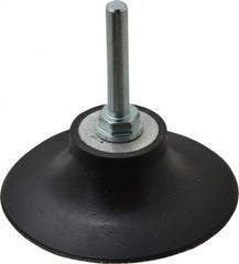 Merit Abrasives - 3" Diam Quick-Change Type R Disc Backing Pad - 1/4" Shank Diam, Medium Density, 20,000 RPM, Power-Lock Type 3 Compatible - Exact Tooling