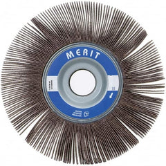 Merit Abrasives - 3-1/2" Diam, 60 Grit Ceramic Unmounted Flap Wheel - 5/8" Hole, 2" Wide, Coated, Medium Grade, 12,000 Max RPM , Cloth Backing - Exact Tooling