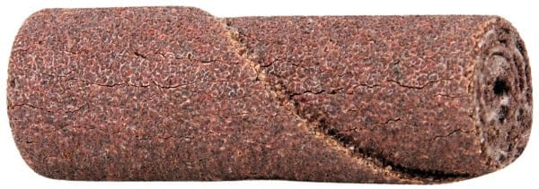 Merit Abrasives - 1/2" Max Roll Diam x 1-1/2" OAL, 60 Grit Aluminum Oxide Straight Cartridge Roll - 1/8" Pilot Hole Diam, Medium Grade, 23,000 Max RPM - Exact Tooling