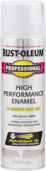 Rust-Oleum - Aluminum (Color), Gloss, Rust Proof Enamel Spray Paint - 14 Sq Ft per Can, 15 oz Container, Use on Multipurpose - Exact Tooling