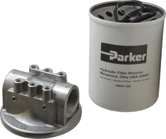 Parker - 1-1/4 NPTF, 3 Micron Filter Assembly - Cellulose - Exact Tooling