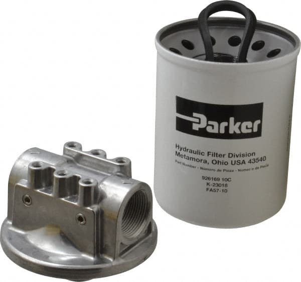 Parker - 1-1/4 NPTF, 10 Micron, Filter Assembly - Cellulose - Exact Tooling
