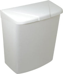 NuTrend Disposables - Plastic Feminine Hygiene Product Receptacle - 11-1/2" High x 9-1/2" Wide x 4-1/4" Deep, White - Exact Tooling