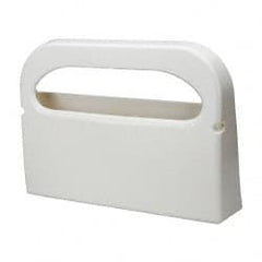 NuTrend Disposables - 500 Capacity White Plastic Toilet Seat Cover Dispenser - 11-1/2" High x 3-1/2" Deep, Holds 2 Half Fold Sleeves - Exact Tooling