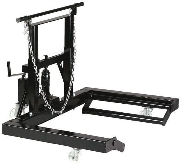 Omega Lift Equipment - 3 Wheel, 1,500 Lb Capacity, Easy Roller - 33-1/4" High - Exact Tooling