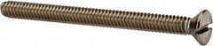 Value Collection - 1/4-20 UNC, 3" OAL Slotted Drive Machine Screw - Flat Head, Grade 316 Stainless Steel, Uncoated, Without Washer - Exact Tooling