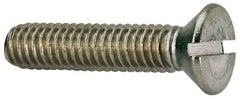 Value Collection - 5/16-18 UNC, 1-1/2" OAL Slotted Drive Machine Screw - Flat Head, Grade 316 Stainless Steel, Uncoated, Without Washer - Exact Tooling