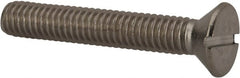 Value Collection - 5/16-18 UNC, 2" OAL Slotted Drive Machine Screw - Flat Head, Grade 316 Stainless Steel, Uncoated, Without Washer - Exact Tooling