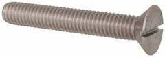 Value Collection - 3/8-16 UNC, 2-1/2" OAL Slotted Drive Machine Screw - Flat Head, Grade 316 Stainless Steel, Uncoated, Without Washer - Exact Tooling