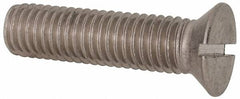 Value Collection - 1/2-13 UNC, 2" OAL Slotted Drive Machine Screw - Flat Head, Grade 316 Stainless Steel, Uncoated, Without Washer - Exact Tooling