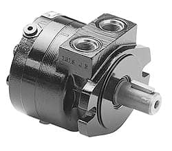 Parker - SAE Thread, 7/8-14" Port Size, 415 Max RPM, Bi Rotational, SAE A Mount Hydraulic Motor - 2,000 Max psi, 16.4 Cu In Displacement, 180°F Max - Exact Tooling
