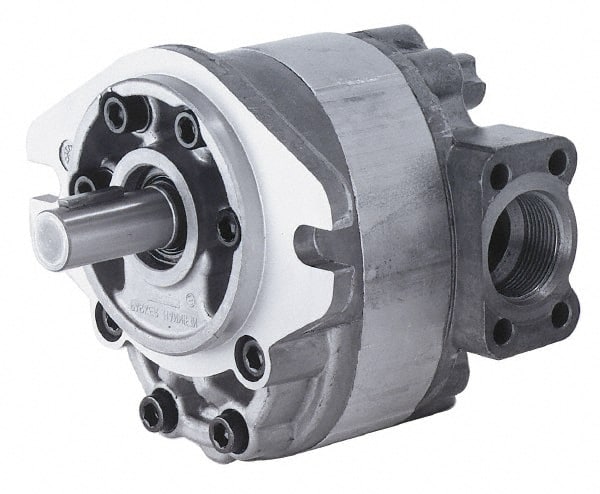 Parker - 2 GPM, 7/8-14 UNF-2B SAE Inlet Size, 2,500 RPM, 1/2" Shaft Diam, SAE AA Mount, Hydraulic Gear Pump - 2.04 GPM at 1,800 RPM, 4.08 GPM at 3,600 RPM, 2,500 psi Max Working Pressure, 7/8-14 SAE Port Size - Exact Tooling