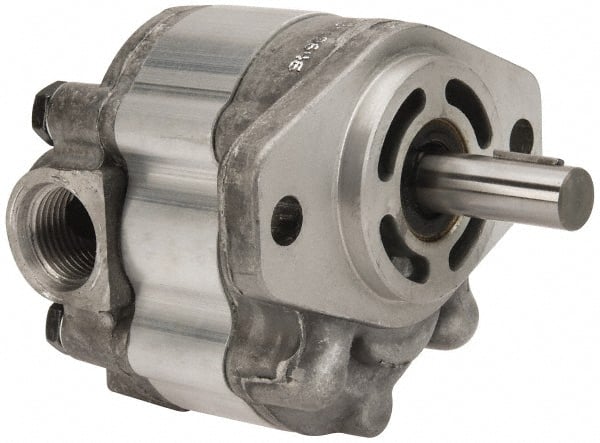 Parker - 5 GPM, 7/8-14 UNF-2B SAE Inlet Size, 2,000 RPM, 1/2" Shaft Diam, SAE AA Mount, Hydraulic Gear Pump - 4.99 GPM at 1,800 RPM, 9.99 GPM at 3,600 RPM, 2,000 psi Max Working Pressure, 7/8-14 SAE Port Size - Exact Tooling