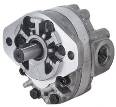 Parker - 7.3 GPM, 1-1/6-12 UNF-2B SAE Inlet Size, 2,500 RPM, 3/4" Shaft Diam, SAE A Mount, Hydraulic Gear Pump - 7.34 GPM at 1,800 RPM, 14.68 GPM at 3,600 RPM, 2,500 psi Max Working Pressure, 1-1/16-12 SAE Port Size - Exact Tooling