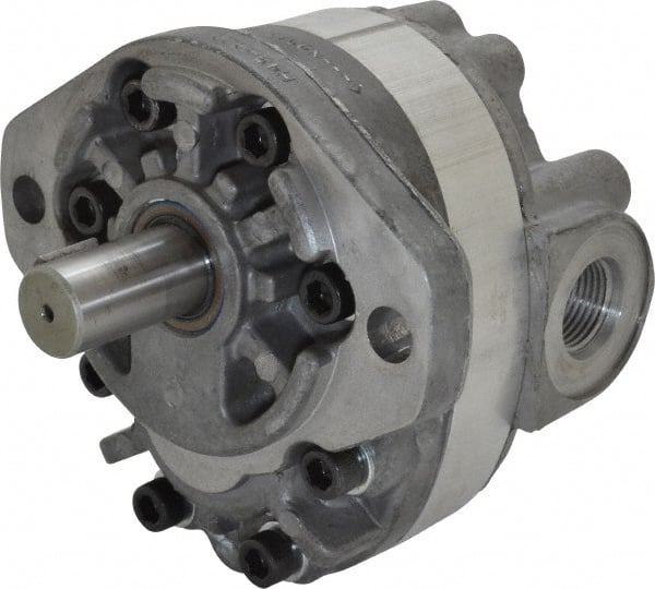 Parker - 9.2 GPM, 1-1/6-12 UNF-2B SAE Inlet Size, 2,500 RPM, 3/4" Shaft Diam, SAE A Mount, Hydraulic Gear Pump - 9.18 GPM at 1,800 RPM, 18.36 GPM at 3,600 RPM, 2,500 psi Max Working Pressure, 1-1/16-12 SAE Port Size - Exact Tooling