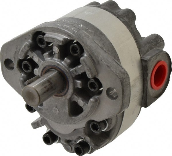 Parker - 11.5 GPM, 1-1/6-12 UNF-2B SAE Inlet Size, 2,500 RPM, 3/4" Shaft Diam, SAE A Mount, Hydraulic Gear Pump - 11.48 GPM at 1,800 RPM, 22.9 GPM at 3,600 RPM, 2,500 psi Max Working Pressure, 1-1/16-12 SAE Port Size - Exact Tooling