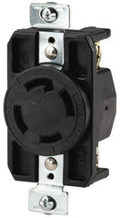 Cooper Wiring Devices - 125/250 VAC, 30 Amp, L14-30R NEMA, Self Grounding Receptacle - 3 Poles, 4 Wire, Female End, Black - Exact Tooling