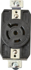 Cooper Wiring Devices - 120/208 VAC, 20 Amp, L21-20R NEMA, Self Grounding Receptacle - 4 Poles, 5 Wire, Female End, Black - Exact Tooling