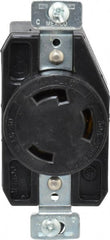 Cooper Wiring Devices - 250 VAC, 30 Amp, L6-30R NEMA, Self Grounding Receptacle - 2 Poles, 3 Wire, Female End, Black - Exact Tooling