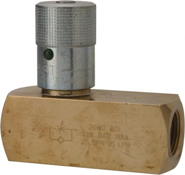 Parker - 25 GPM 3/4 Inlet Brass Hydraulic Control Valve - 3/4-14 Thread - Exact Tooling