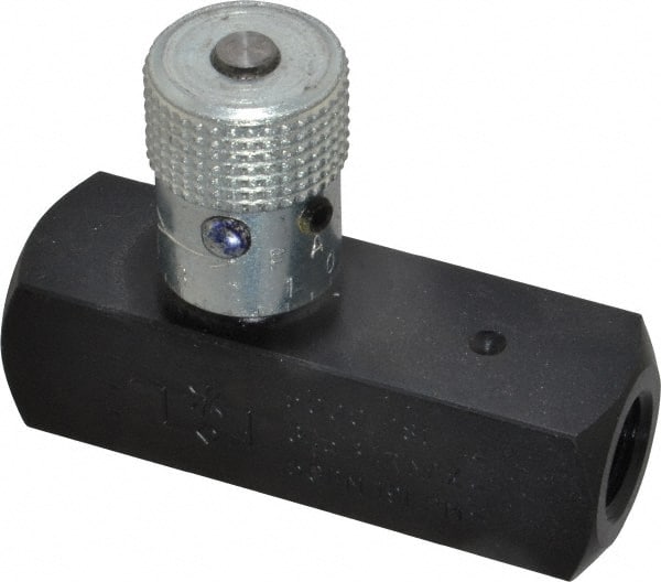 Parker - 5 GPM 1/4 Inlet Steel Hydraulic Control Valve - 1/4-18 Thread - Exact Tooling