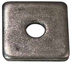 Gibraltar - 1/2" Bolt, 2" Square, Uncoated, Stainless Steel Square Flat Washer - 9/16" ID, 1/4" Thick, Grade 18-8 - Exact Tooling