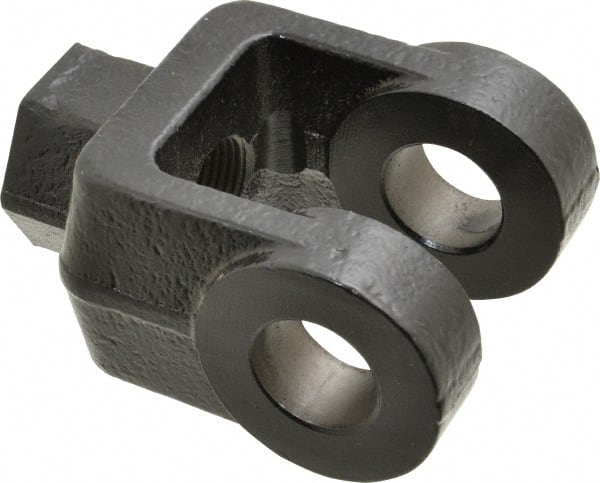 Schrader Bellows - 1-14 Thread, Hydraulic Cylinder Female Rod Clevis - 19,500 Lb Capacity - Exact Tooling