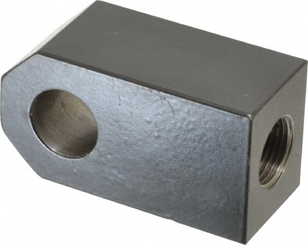 Schrader Bellows - 3/4-16 Thread, Hydraulic Cylinder Female Rod Eye - 12,100 Lb Capacity, 2-13/16" OAL - Exact Tooling