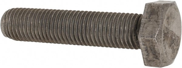 Value Collection - M10x1.25mm Metric Fine, 45mm Length Under Head Hex Head Cap Screw - Fully Threaded, Grade 8.8 Steel, Uncoated, 17mm Hex - Exact Tooling