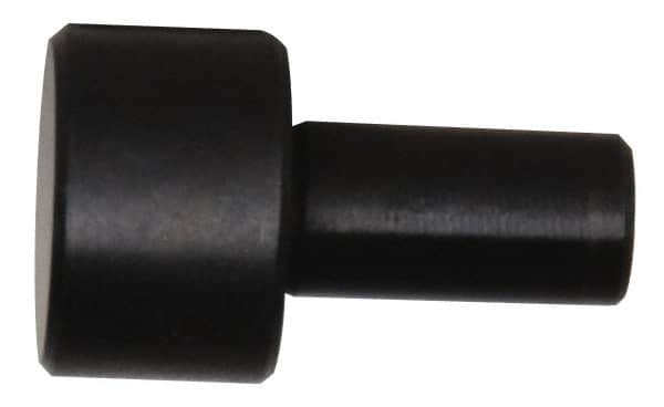 Gibraltar - 15/32" OAL, 1/4" Head Height, 3/8" OD, Low Carbon Steel, Ground, Press Fit Rest Button - Black Oxide Coating, 0.1885" Pin Diam - Exact Tooling