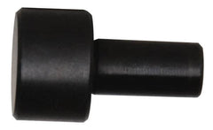 Gibraltar - 15/32" OAL, 1/4" Head Height, 3/8" OD, Low Carbon Steel, Ground, Press Fit Rest Button - Black Oxide Coating, 0.1885" Pin Diam - Exact Tooling