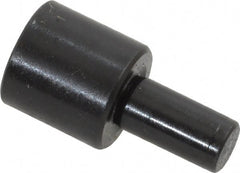 Gibraltar - 19/32" OAL, 3/8" Head Height, 3/8" OD, Low Carbon Steel, Ground, Press Fit Rest Button - Black Oxide Coating, 0.1885" Pin Diam - Exact Tooling
