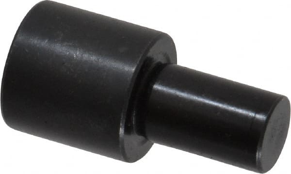 Gibraltar - 1-3/32" OAL, 5/8" Head Height, 5/8" OD, Low Carbon Steel, Ground, Press Fit Rest Button - Black Oxide Coating, 3/8" Pin Diam - Exact Tooling
