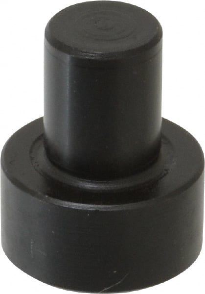 Gibraltar - 1-1/32" OAL, 7/16" Head Height, 7/8" OD, Low Carbon Steel, Ground, Press Fit Rest Button - Black Oxide Coating, 1/2" Pin Diam - Exact Tooling