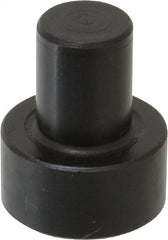 Gibraltar - 1-1/32" OAL, 7/16" Head Height, 7/8" OD, Low Carbon Steel, Ground, Press Fit Rest Button - Black Oxide Coating, 1/2" Pin Diam - Exact Tooling