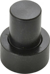 Gibraltar - 1-7/32" OAL, 1/2" Head Height, 1" OD, Low Carbon Steel, Ground, Press Fit Rest Button - Black Oxide Coating, 5/8" Pin Diam - Exact Tooling